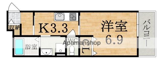 クレアール五位堂(1K/3階)の間取り写真
