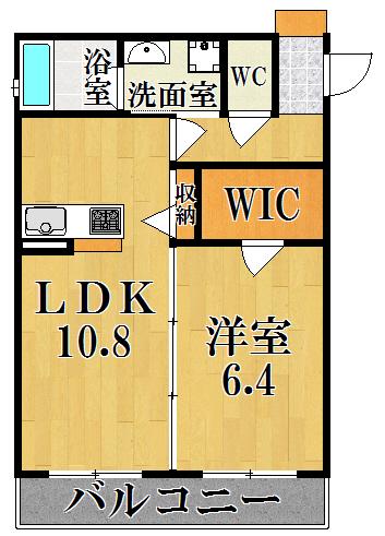 グランメゾン西大寺(1LDK/2階)の間取り写真