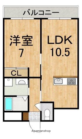 ヤマセン2番館(1LDK/2階)の間取り写真
