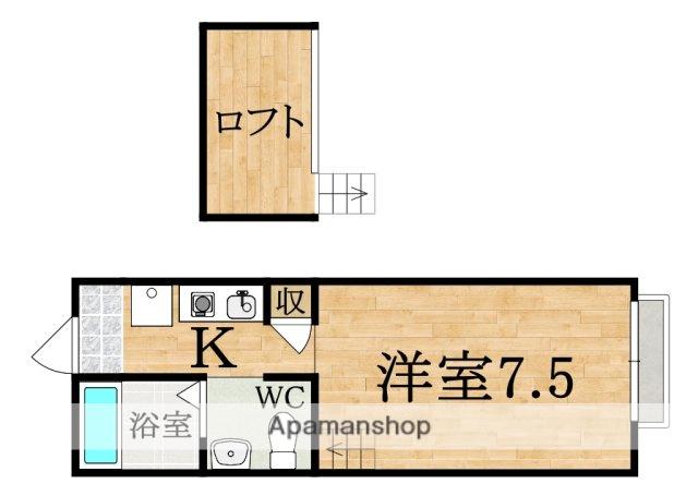 プラネット壱(1K/2階)の間取り写真