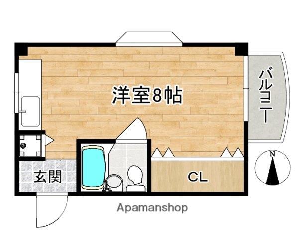 マイホーム新(ワンルーム/2階)の間取り写真