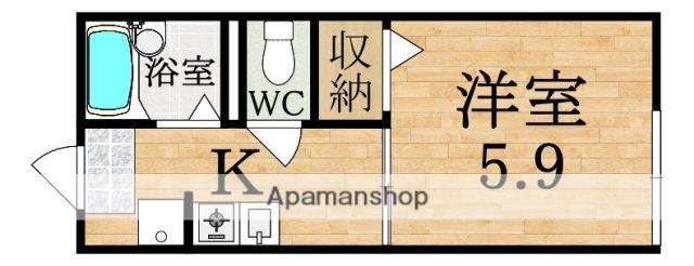 TMMイチヤハイツ(1K/2階)の間取り写真