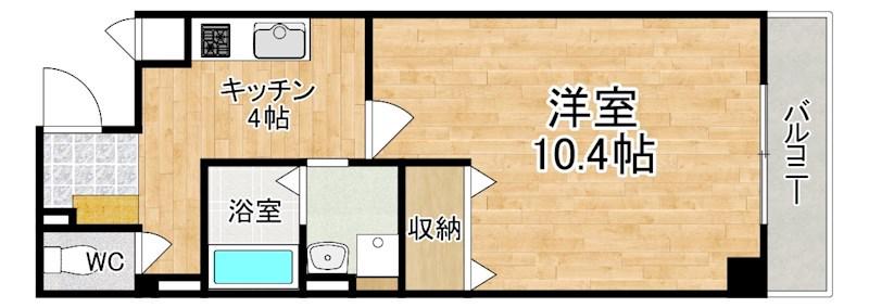 サウス・マ・メゾン(1K/3階)の間取り写真