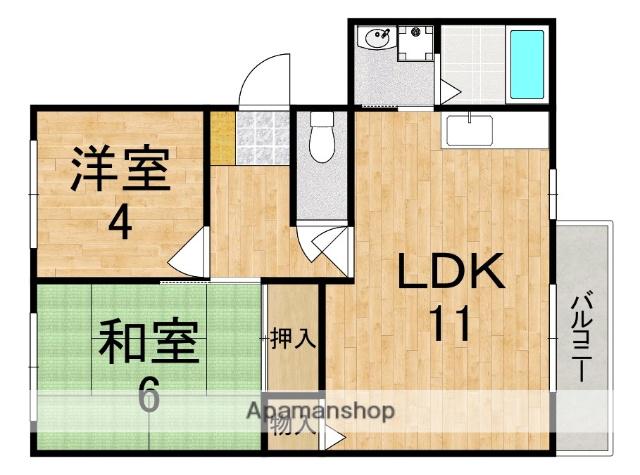 カサグランデ(2LDK/2階)の間取り写真