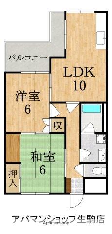 メゾン小橋(2LDK/2階)の間取り写真