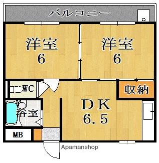 新大宮タカハシ荘(2DK/2階)の間取り写真