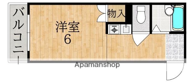 ルミエールタナカ (1K/4階)の間取り写真