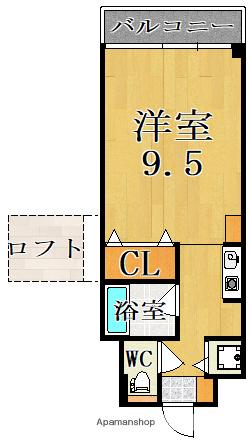 協栄ビル(1K/6階)の間取り写真