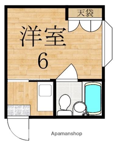 サンコーポ生駒(1K/1階)の間取り写真