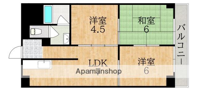 大和ビルマンション B棟(3DK/3階)の間取り写真