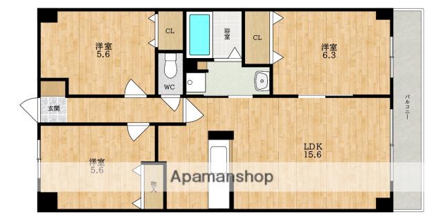ディーズパーク(3LDK/2階)の間取り写真