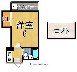 グランパレス西大寺(1K/1階)の間取り写真