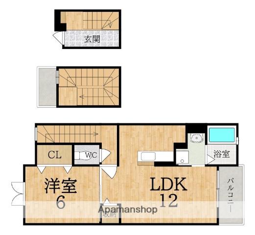 フォレスティア(1LDK/3階)の間取り写真