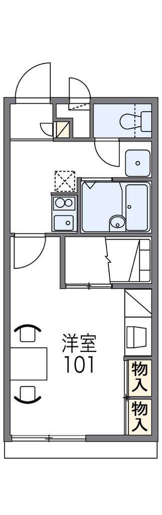 レオパレス セジュール(1K/1階)の間取り写真