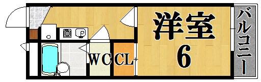 レオパレスのぞみ(1K/2階)の間取り写真