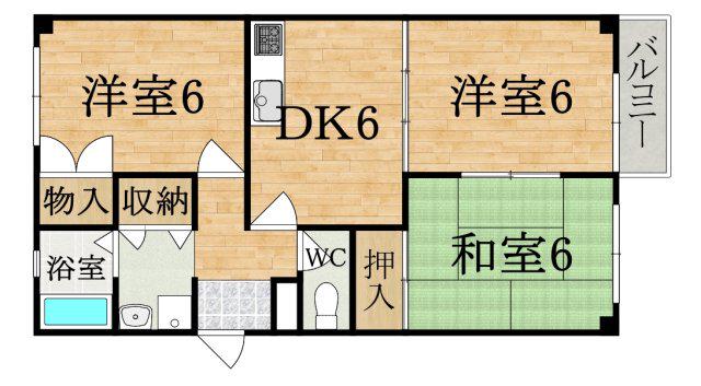 サードニックス(3DK/3階)の間取り写真