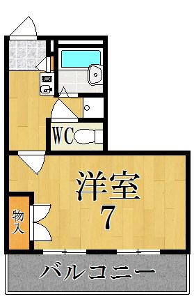 レオパレスイケダ(1K/3階)の間取り写真