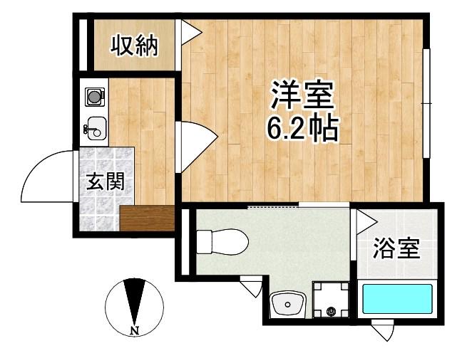 KIYO RESIDENCE SAHOG(1K/2階)の間取り写真