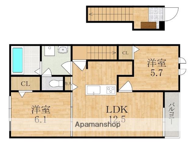 エスペランサ(2LDK/2階)の間取り写真