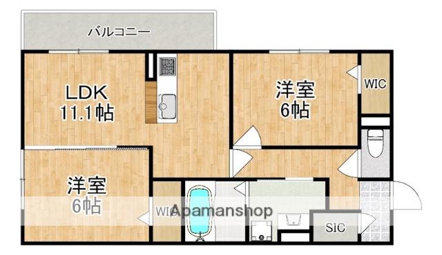 萩 II(2LDK/1階)の間取り写真