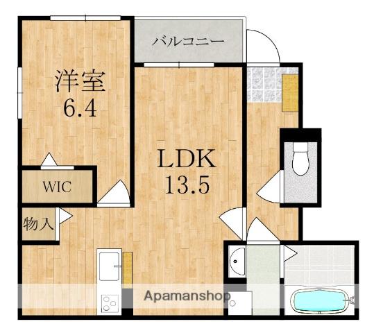 ヴェルデ ルーチェ(1LDK/1階)の間取り写真