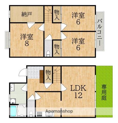 エステートピアＳＡＫＡＭＯＴＯ(3SLDK)の間取り写真