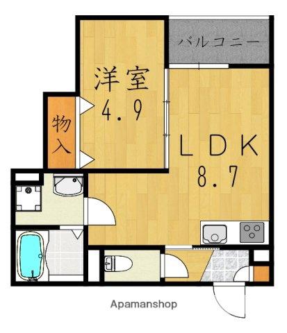 クレアール五位堂(1LDK/1階)の間取り写真