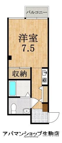 東生駒ツインビル2号館(ワンルーム/3階)の間取り写真