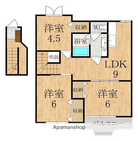 ガーデン・スクエア(3DK/2階)の間取り写真