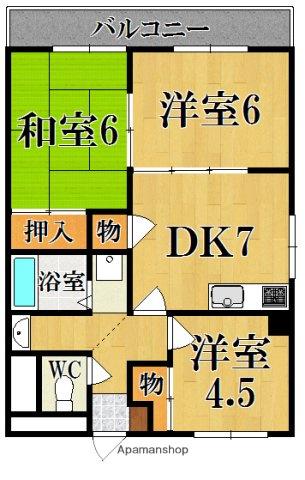コンコルデLAファイエット(3DK/2階)の間取り写真