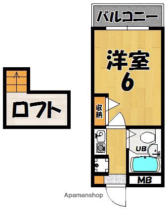 シティパレスJR郡山駅前P-2(1K/3階)の間取り写真