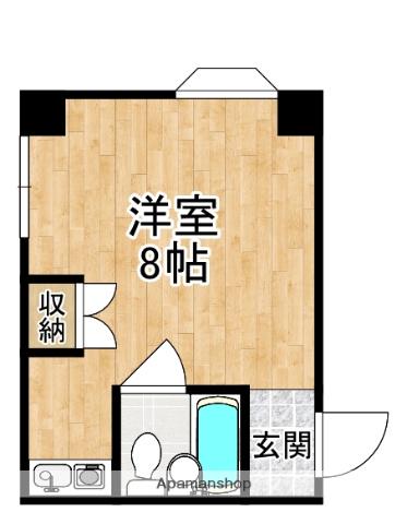 マンションアモリーノ(ワンルーム/3階)の間取り写真