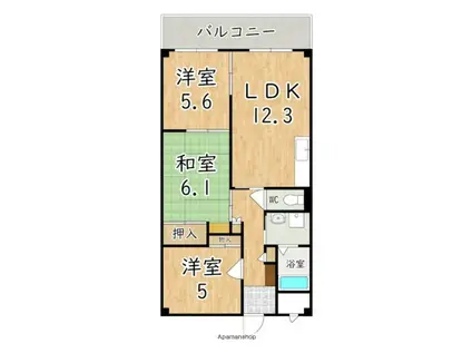 サンモール21(3LDK/6階)の間取り写真