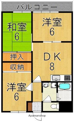 小泉サンハイツ(3DK/4階)の間取り写真