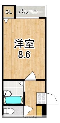 ヴェルデコート八木(ワンルーム/3階)の間取り写真