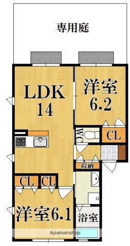 シャーメゾンNT(2LDK/2階)の間取り写真