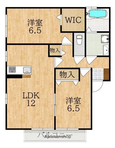 ガーデンパークC(2LDK/1階)の間取り写真