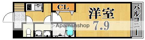 カーサ・ブリッラーレ(1K/1階)の間取り写真