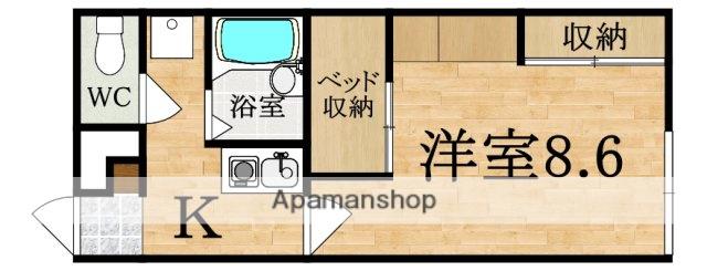 レオパレス俵口ヒルズ(1K/1階)の間取り写真