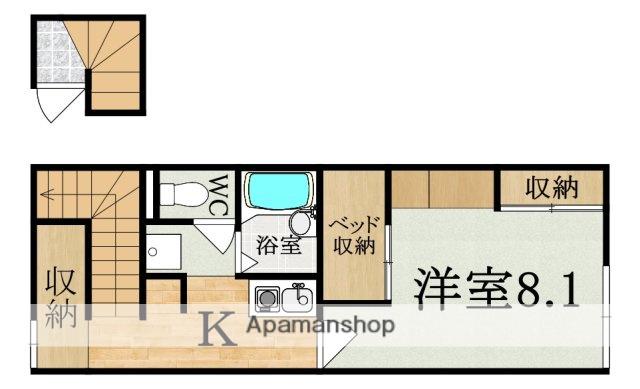 レオパレス富堂(1K/2階)の間取り写真