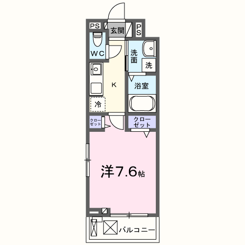 メゾン リアリⅡ(1K/3階)の間取り写真