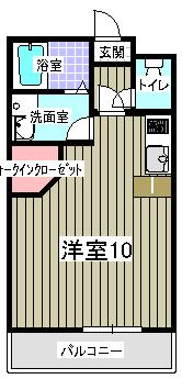 レオネクストエムティ逢坂Ⅱ(ワンルーム/1階)の間取り写真