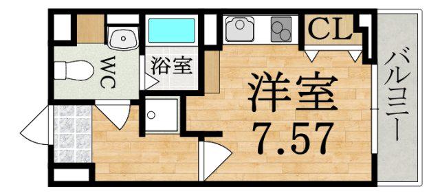 MAHARO TK(ワンルーム/2階)の間取り写真