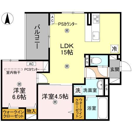 近鉄橿原線 田原本駅 徒歩14分 3階建 築1年(2LDK/3階)の間取り写真