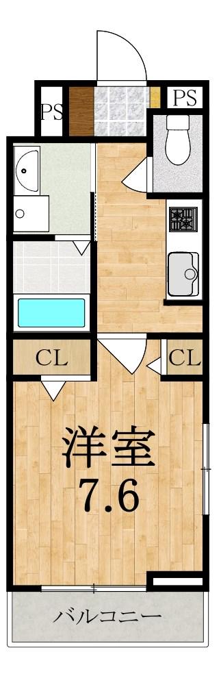 アルバーダ(1K/2階)の間取り写真
