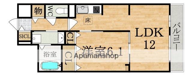 SUNLIT大和郡山(1LDK/1階)の間取り写真