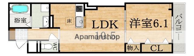 SUNLIT大和郡山(1LDK/1階)の間取り写真