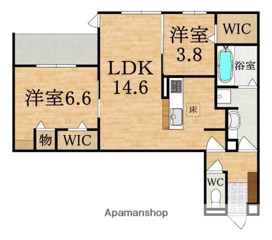 近鉄橿原線 田原本駅 徒歩13分 3階建 築1年(2LDK/1階)の間取り写真