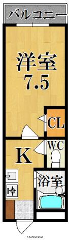 アゼリオ(1K/3階)の間取り写真