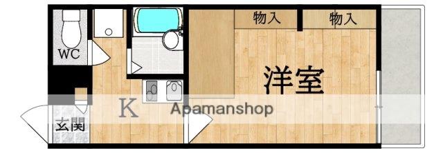 レオパレスLAVISTA(1K/1階)の間取り写真
